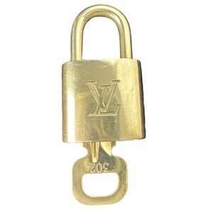 Louis Vuitton Authentic Brass Lock and Key #302  Necklace Pendant Bag Charm